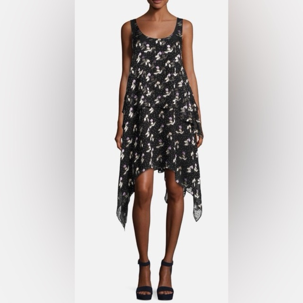 Opening Ceremony Size 2 Hand Gestures Floral Burnout Handkerchief Dress